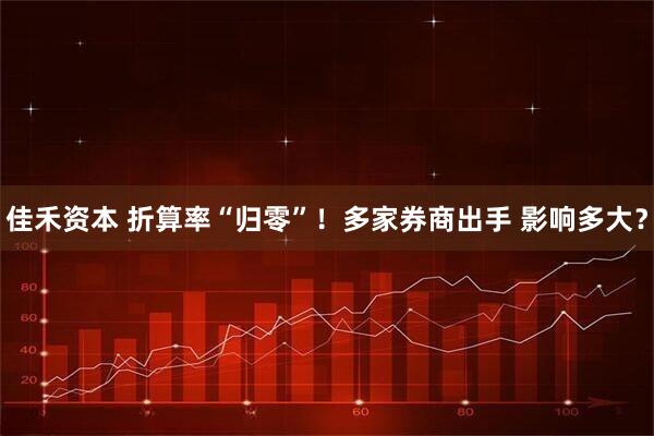 佳禾资本 折算率“归零”！多家券商出手 影响多大？